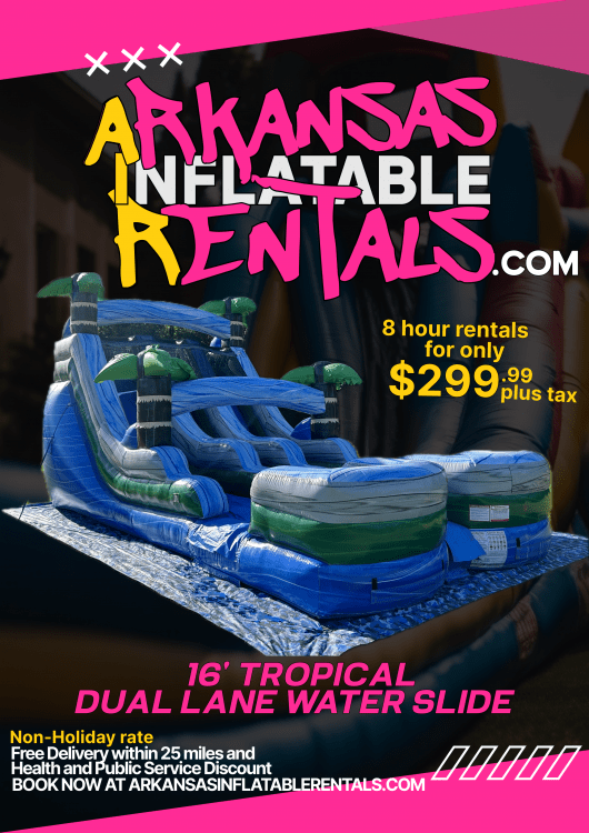 16' Tropical Dual Lane Water Slide