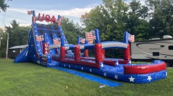 IMG 3683 1750815032 28' Patriotic water slide and slip & slide with pool